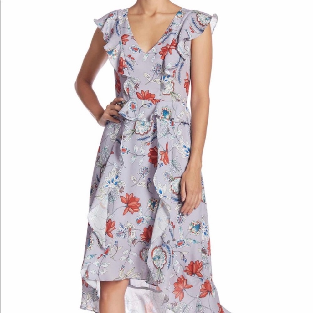 Parker floral v-neck dress